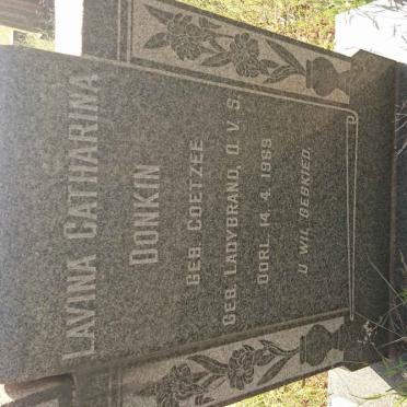 DONKIN Lavina Catharina nee COETZEE -1969