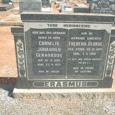ERASMUS Cornelis Johannes Gerhardus 1892-1973 &amp; Frederik George STONE 1899-1969