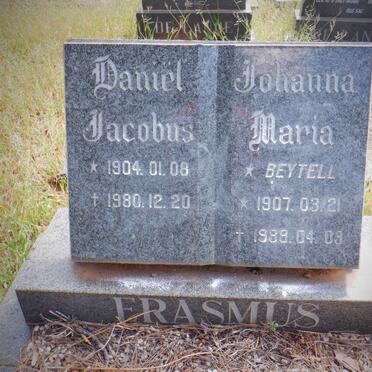 ERASMUS Daniël Jacobus 1904-1980 &amp; Johanna Maria BEYTELL 1907-1988