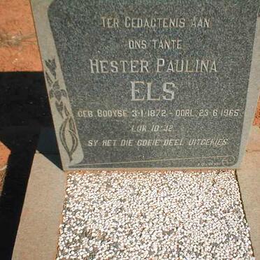 ELS Hester Paulina nee BOOYSE 1872-1965