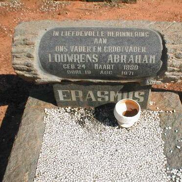 ERASMUS Louwrens Abraham 1880-1971