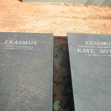 ERASMUS Carl Gustavus 1903-1975 &amp; Catharina Elizabeth Maria BOTHMA 1904-1999