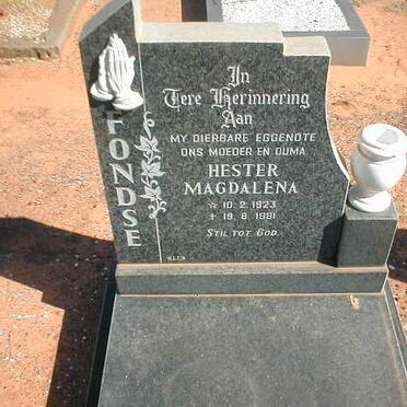 FONDSE Hester Magdalena 1923-1981