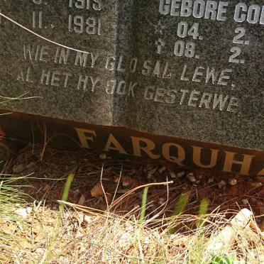 FARQUHAR Charles William 1915-1981 &amp; Cathrina Levina Opperman COERTZE 1918-2011
