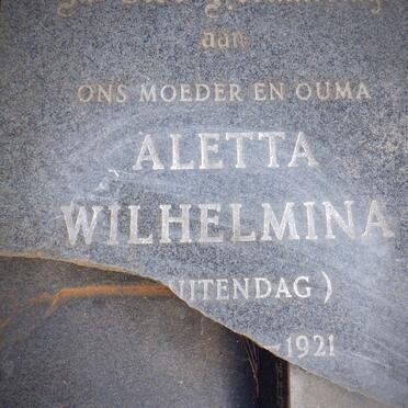 FERREIRA Nicolaas Johannes 1906-1971 &amp; Aletta Wilhelmina BUITENDAG 1921-1981