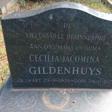 GILDENHUYS Cecilia Jacomina nee SWART 1909-1975
