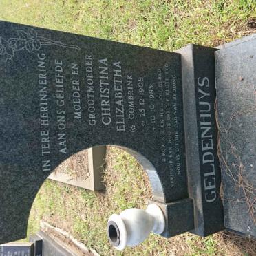 GELDENHUYS Christina Elizabetha nee COMBRINK 1908-1985