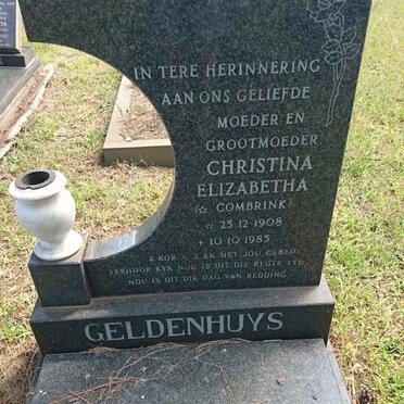 GELDENHUYS Christina Elizabetha nee COMBRINK 1908-1985