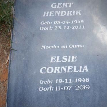 GROBLER Gert Hendrik 1945-2011 &amp; Elsie Cornelia 1946-2019