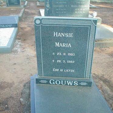 GOUWS Hansie Maria 1903-1982
