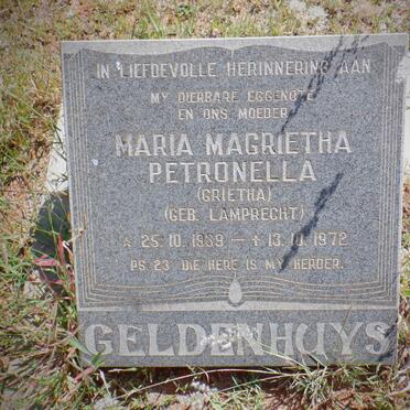 GELDENHUYS Maria Magrietha Petronella nee LAMPRECHT 1939-1972