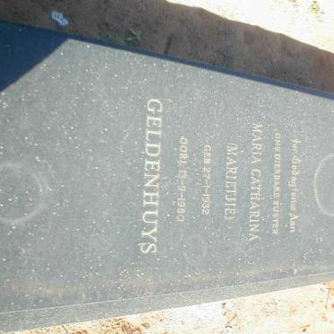 GELDENHUYS Maria Catharina 1932-1980