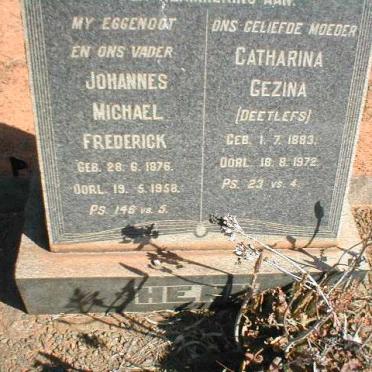 HENN Johannes Michael Frederik 1876-1958 &amp; Catharina Gezina DEETLEFS 1883-1972