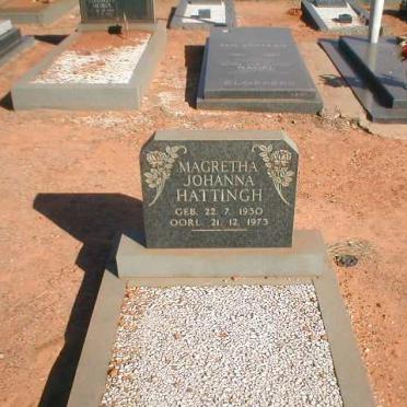 HATTINGH Magretha Johanna 1930-1973