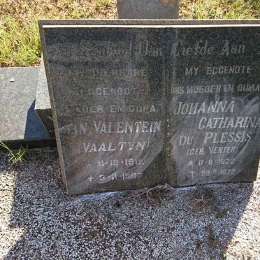 HEERDEN Van Valentein, van 1911-1967 &amp; Johanna Catharina DU PLESSIS nee VENTER 1922-1972