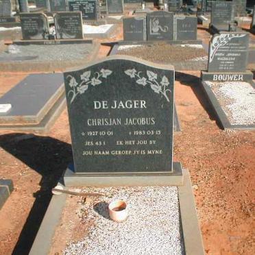JAGER Chrisjan Jacobus, de 1927-1983