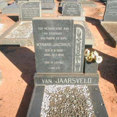 JAARSVELD Wynand Jacobus, van 1908-1970