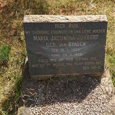 JOUBERT Maria Jacomina nee VAN STADEN 1886-1956