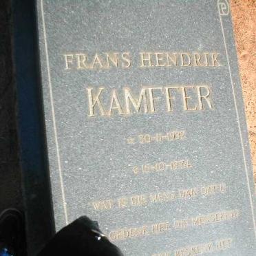KAMFFER Frans Hendrik 1932-1974
