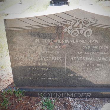 KOEKEMOER Willem Jacobus 1911-1982 &amp; Hendrina Janetta 1915-1997