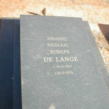 LANGE Johannes Nicolaas Rudolph, de 1927-1978