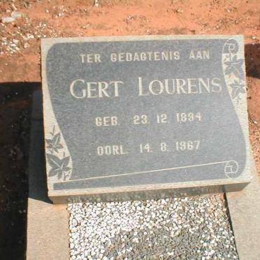 LOURENS Gert 1894-1967