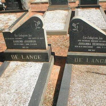 LANGE Barend Jacobus, de 1903-1970 &amp; Johanna Hendrina WOOD 1903-1980