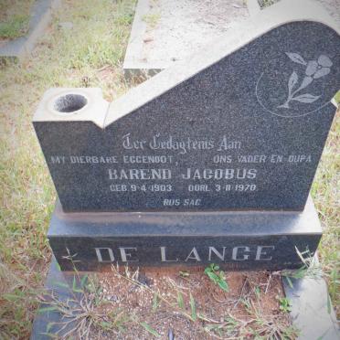LANGE Barend Jacobus, de 1903-1970 &amp; Johanna Hendrina WOOD 1903-1980 