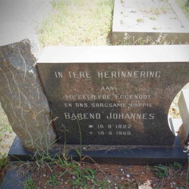 LIEBENBERG Barend Johannes 1922-1969 &amp; Maria Cathrina 1928-1990