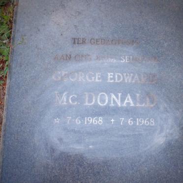 MCDONALD George Edward 1968-1968