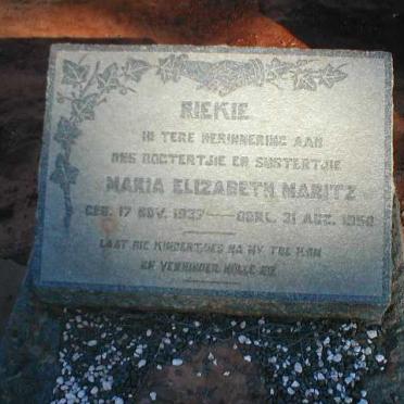 MARITZ Maria Elizabeth 1937-1950