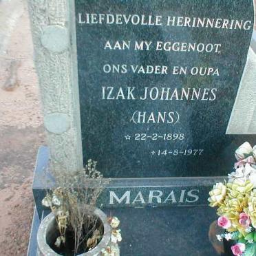 MARAIS Izak Johannes 1898-1977 &amp; Hester Johanna Jacoba LINDSAY 1917-1998