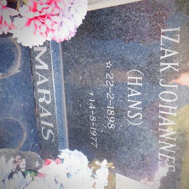 MARAIS Izak Johannes 1898-1977 &amp; Hester Johanna Jacoba LINDSAY 1917-1998