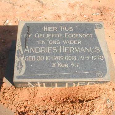 MULDER Andries Hermanus 1909-1973