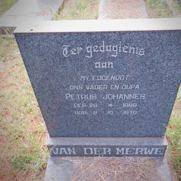 MERWE Petrus Johannes, van der 1889-1970 &amp; Henrietta Johanna 1900-1992