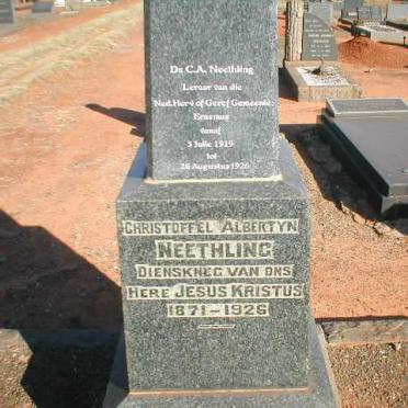 NEETHLING Christoffel Albertyn 1871-1926
