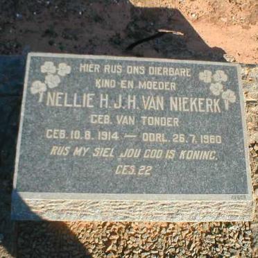 NIEKERK Nellie H.J.H., van  geb. VAN TONDER 1914-1960