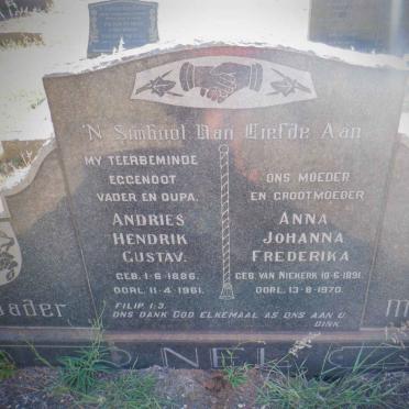 NEL Andries Hendrik Gustav 1886-1961 &amp; Anna Johanna Frederika VAN NIEKERK 1891-1970