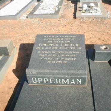 OPPERMAN Philippus Albertus 1903-1972