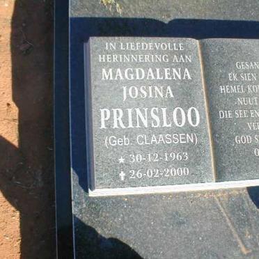 PRINSLOO Magdalena Josina geb. CLAASSEN 1963-2000