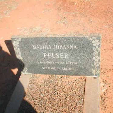 PELSER Martha Johanna 1904-1974
