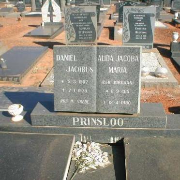 PRINSLOO Daniel Jacobus 1907-1979 &amp; Alida Jacoba Maria JORDAAN 1915-1990