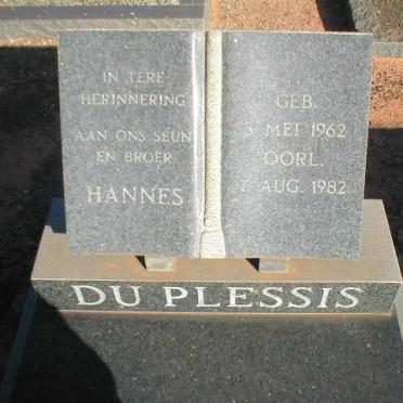 PLESSIS Hannes, du 1962-1982