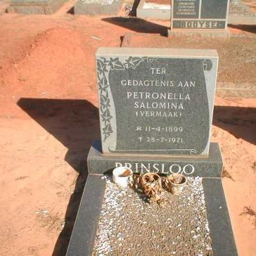 PRINSLOO Petronella Salomina nee VERMAAK 1899-1971