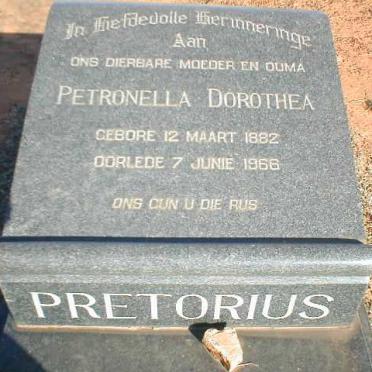 PRETORIUS Petronella Dorothea 1882-1966