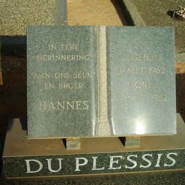 PLESSIS Hannes, du 1962-1982