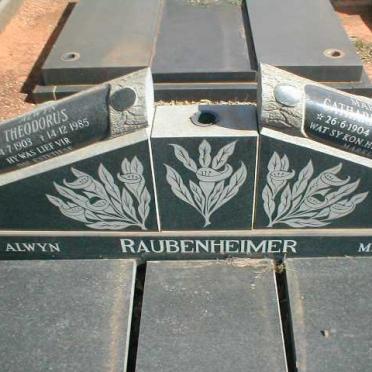 RAUBENHEIMER Alwyn Theodorus 1903-1985 &amp; Martha Catharina Aletta 1904-1981