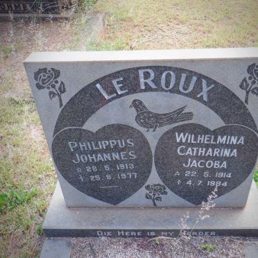 ROUX Philippus Johannes, le 1913-1977 &amp; Wilhelmina Catharina Jacoba 1914-1984