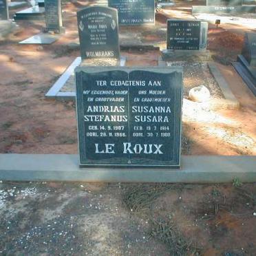 ROUX Andrias Stefanus, le 1907-1966 &amp; Susanna Susara 1914-1980