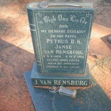 RENSBURG Petrus B.K., Janse van 1926-1965